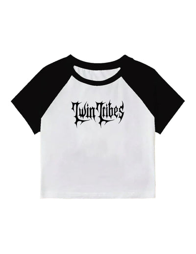 "Twin Tribes" Logo raglan baby tee