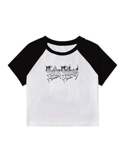 "Twin Tribes" Logo raglan baby tee